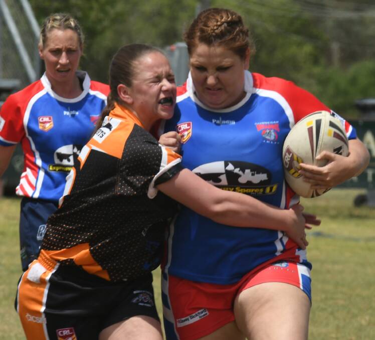 ROLE MODELS: Gunnedah Bulldog Lana Boxsell says playing rugby league "builds self-confidence". Photo: Mark Bode