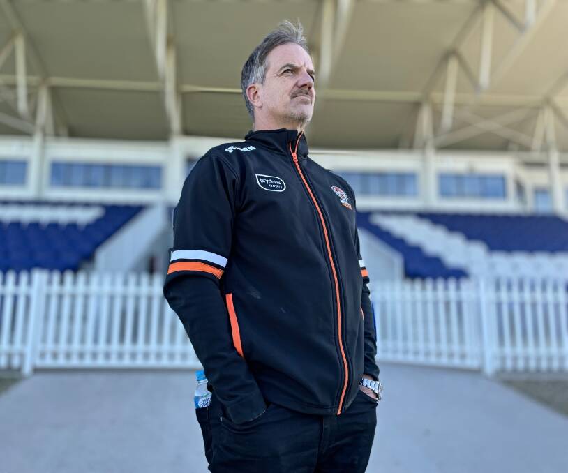 Wests Tigers CEO Justin Pascoe at Scully Park on Thursday. Photo: Mark Bode