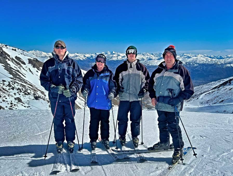 Henderson (second right) holidays in New Zealand in 2022 with his brother, Mitchell, his mother, Lynette, and his father, Peter. Picture Supplied