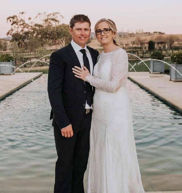 FROZEN IN TIME: Brad and Jenna Cady on their wedding day. Photo: Facebook