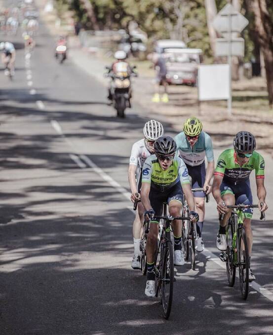PRESSURE TEST: Inverell cyclist Dylan Sunderland is preparing for the biggest examination of his promising career - the Tour Down Under. Photo: Twitter 