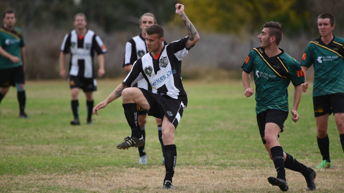 TOUCH: North Companion's Zach Kam gets involved in the action in a 3-0 Premier League win over Joeys on Saturday.