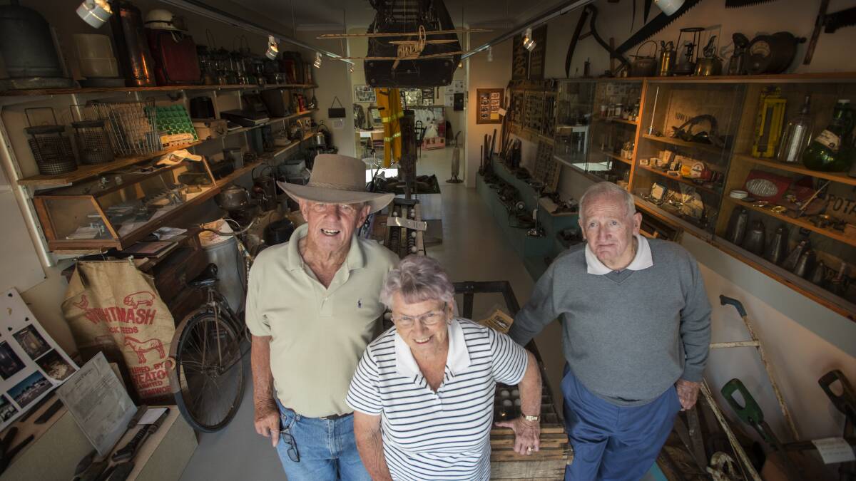 LABOUR OF LOVE: Brian Betts, Claudette Humphrys and her husband, Bill, are part of a 15-member committee entrusted with looking after Moonbi Museum and keeping the town's history alive.