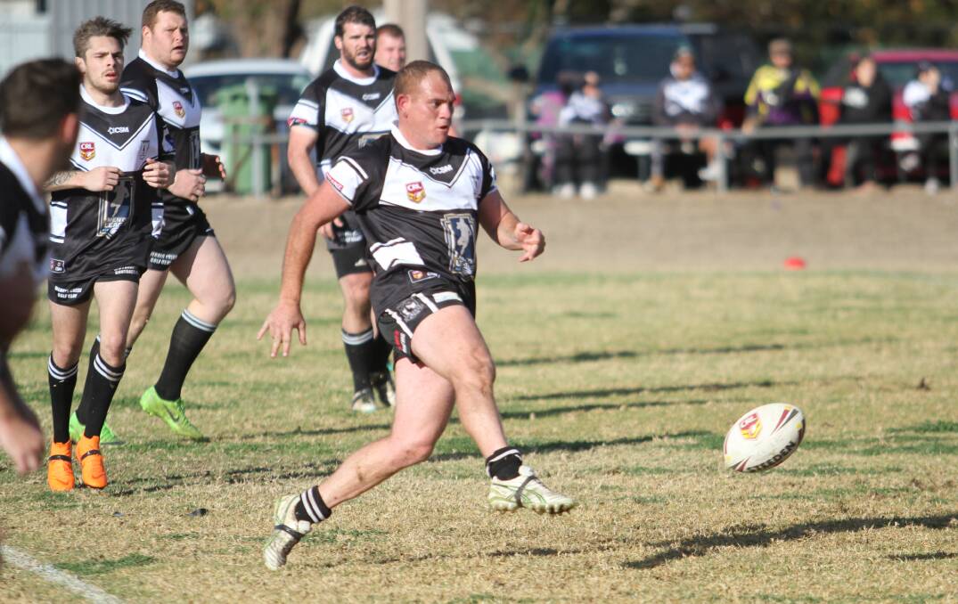 INFLUENTIAL: Magpies five-eighth Dwight Millgate keeps the pressure on Gunnedah. 