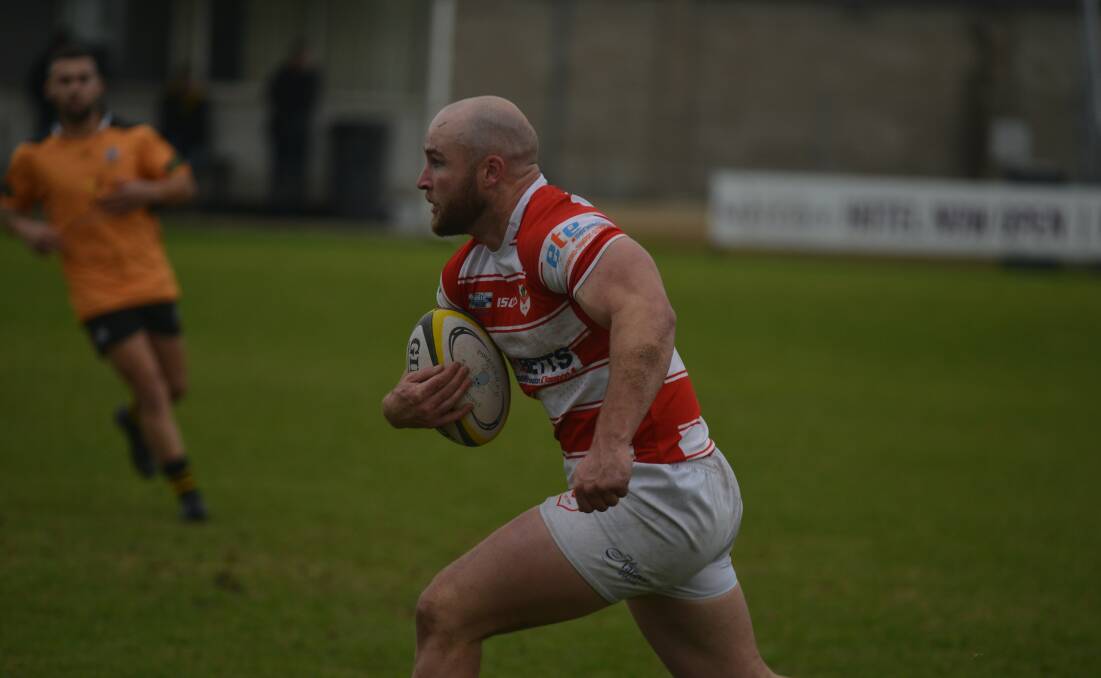HIGH OCTANE: Rams No 14 Sam Lomax on the charge early in the match. 
