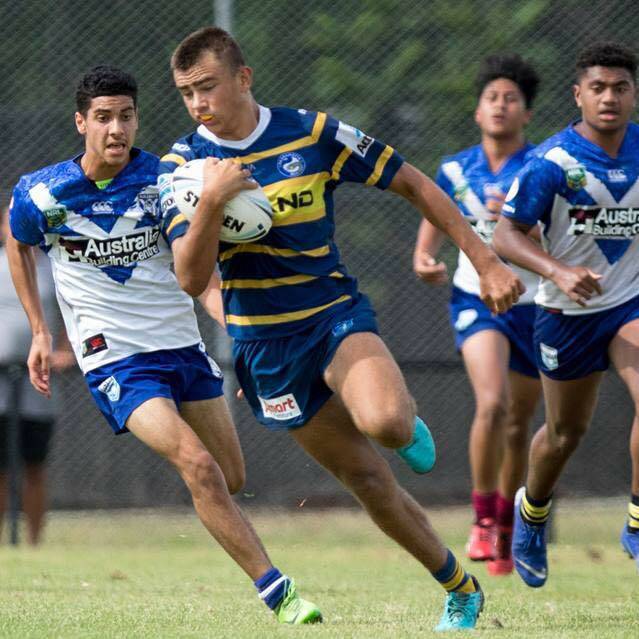 WEAPONISED: Cody in action for Parramatta in a Harold Matthews Cup trial match early this year. Photo: Facebook
