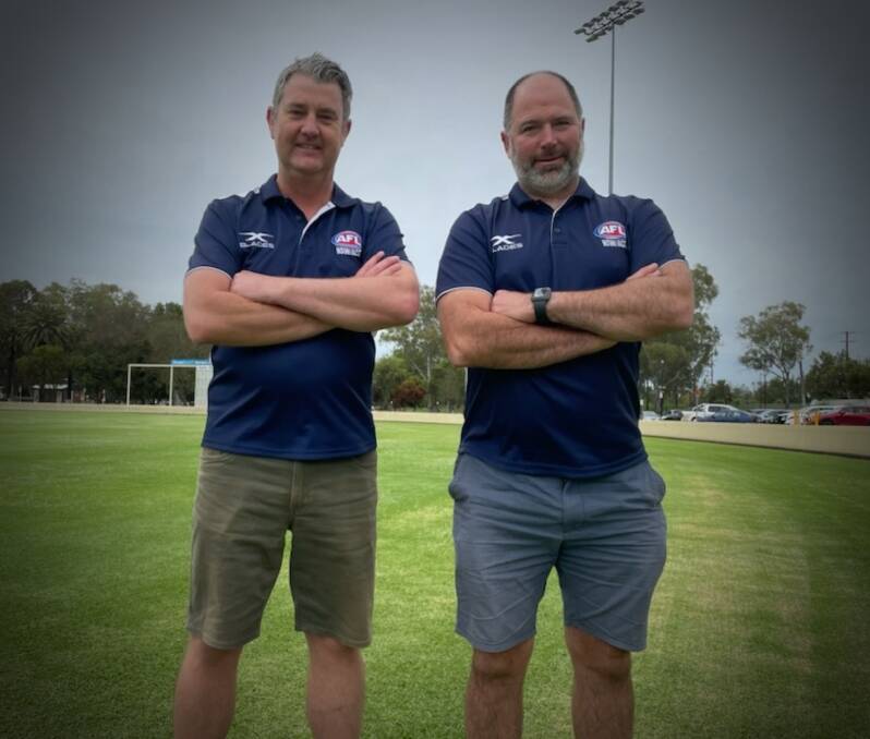 A-TEAM: Paul Taylor, the AFL's community football and competition manager for northern NSW, and Matt Crawley, the AFL's development lead for northern NSW.