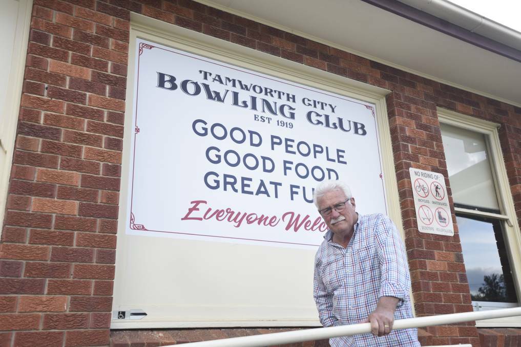 'ALL FOR ONE ...': The Tamworth City Bowling Club treasurer, John Rouvray, says the club "welcomes" its members' contributions. Photo: Billy Jupp