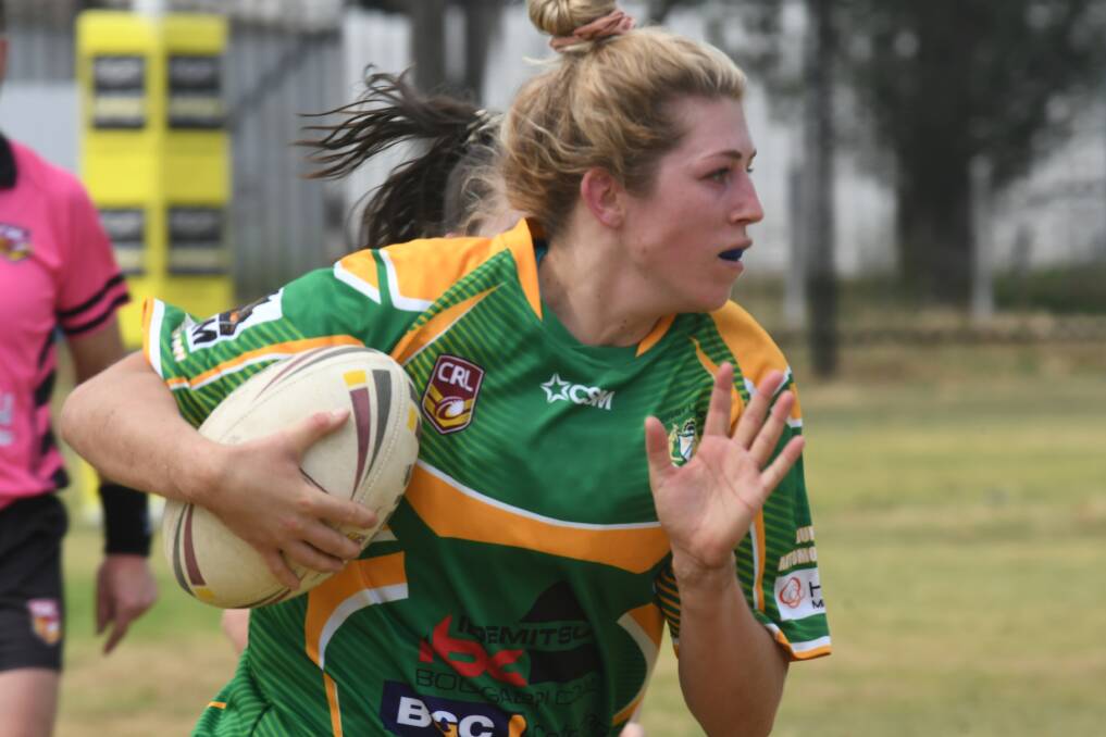 FIRING LINE: Daisy Robinson has had a rugby league baptism by fire. Photo: Mark Bode