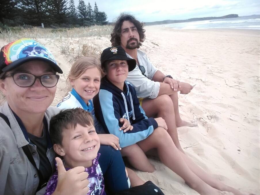 THE CLAN: Tom and Amber and their three eldest children. Photo: Facebook