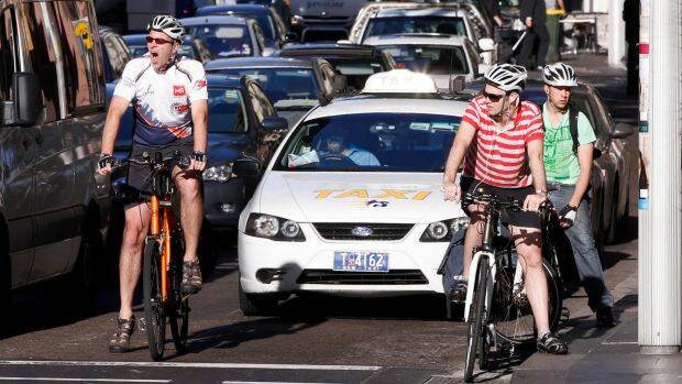 Cyclist safety: NSW has some of the highest fines in the world for cycling offences. Picture: Anthony Johnson