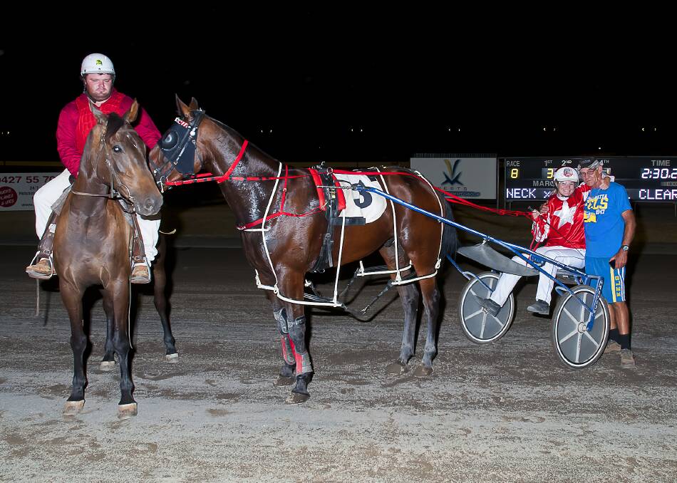 A brilliant run at Tamworth: Jax Tellar with Courtney and Chris Sutherland. Picture: PeterMac Photography.