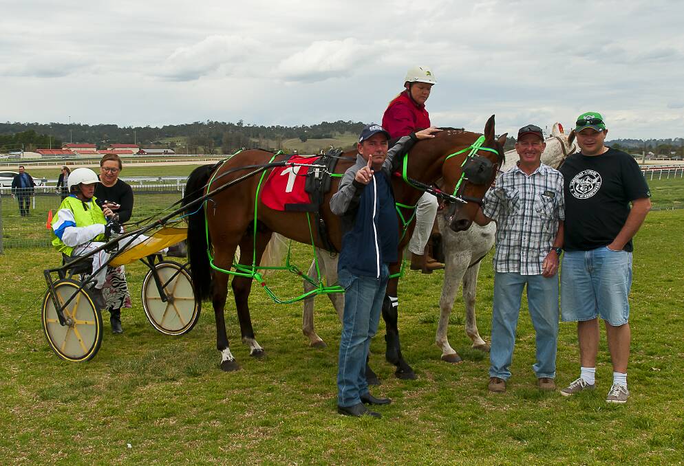 Top moment: Jyenamite after the win at Armidale last week. Picture: PeterMac Photography.