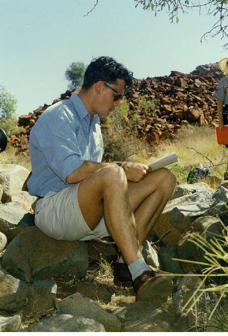 Mark Ferguson on the road in Broome, WA, covering a Royal Tour in 1994.