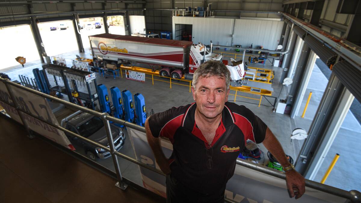 ON THE JOB: McCulloch Bulk Haulage and Glen Artney Truck Repairs owner Mick McCulloch has opened the region's first seven-days-a-week mechanic repair workshop in Tamworth. Photo: Gareth Gardner 090217GGG03