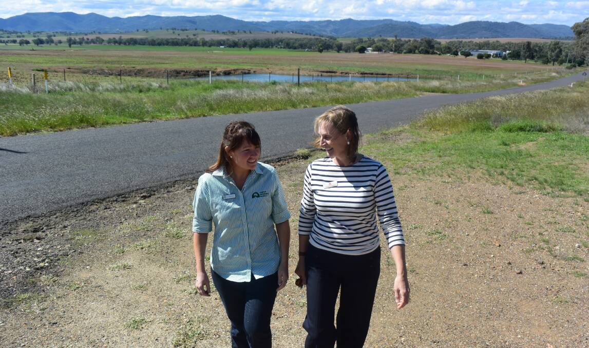 CHANGING ATTITUDES: Landcare regional facilitator Felicity Steel and DPI Rural Resilience Program worker Caroline Hayes at the 'Fit for Farming' workshop in Loomberah.