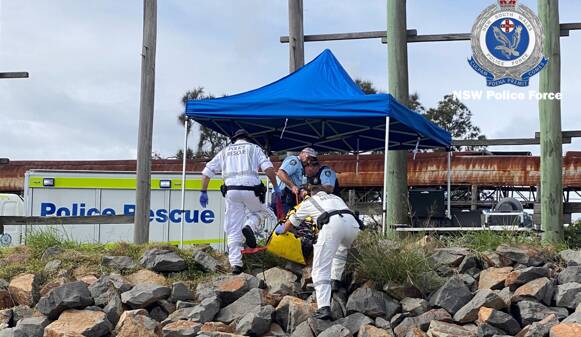 Investigators at the scene. Picture: NSW Police