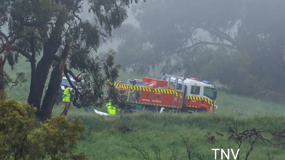 Crash investigators are on the scene at Carcoar after a light plane crash claimed the lives of two people on Wednesday night. Photo: TROY PERSON/TNV