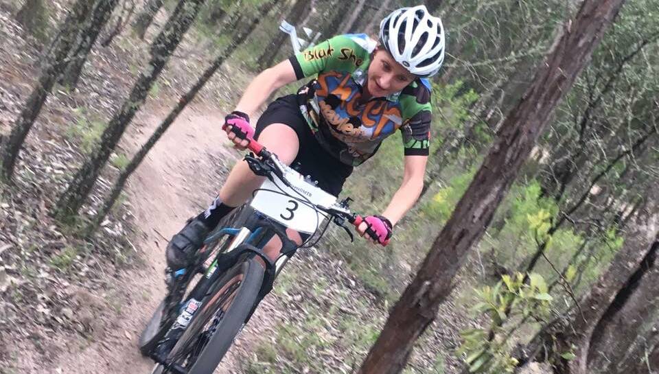 POWERING: Super-keen mountain biker Jodi Mayled has been giving all three new loops in the Inverell trails a good working over recently.