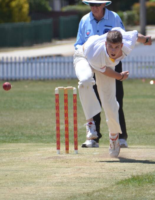 SIX-FA: Mitch Foster, pictured earlier this season, claimed six wickets in Easts' win over Hillgrove for round 10 on Saturday. 