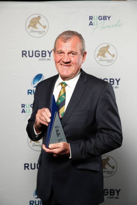 HONOUR: Former Armidale rugby star Greg Cornelsen received recognition for his contribution to the sport. Photo: ARU. 