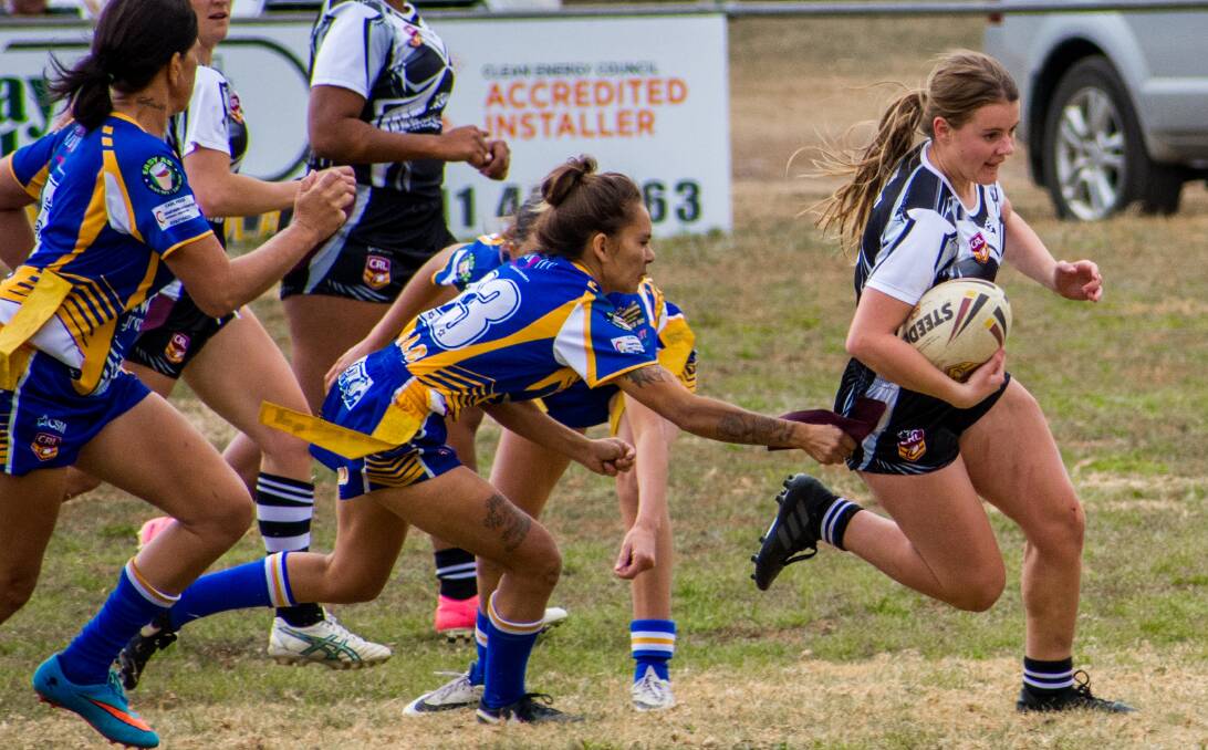 SPEEDSTER: Emily Hodge is set to line up in the Group 19 women's nines tackle tournament for Glen Innes. Photo: Brenton Hodge. 