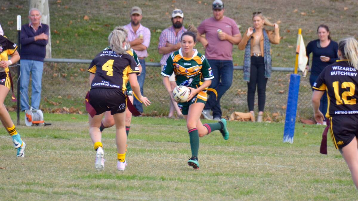 TAGGING MACHINE: Jillaroos outside back Amanda Gleeson snared the players' player award with a standout effort in defence. 