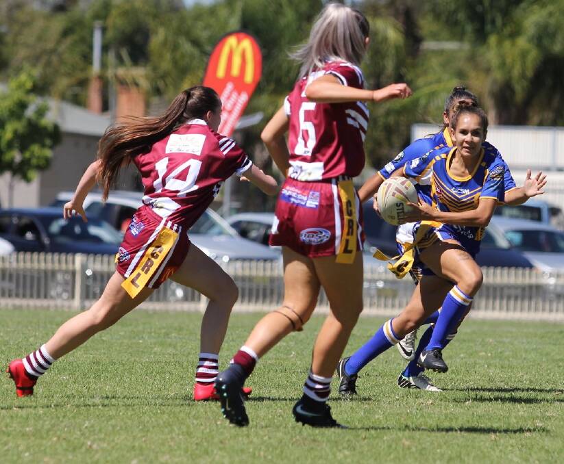 HOME MATCH: Narwan's league tag captain coach Anarla Moran in action against Inverell. Photo: Lynverell photography. 
