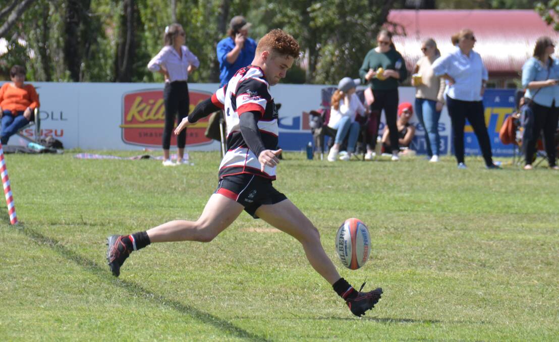 LOCAL TALENT: Barbarians player Jayden Smith competing at the Armidale Blues knockout in March. 