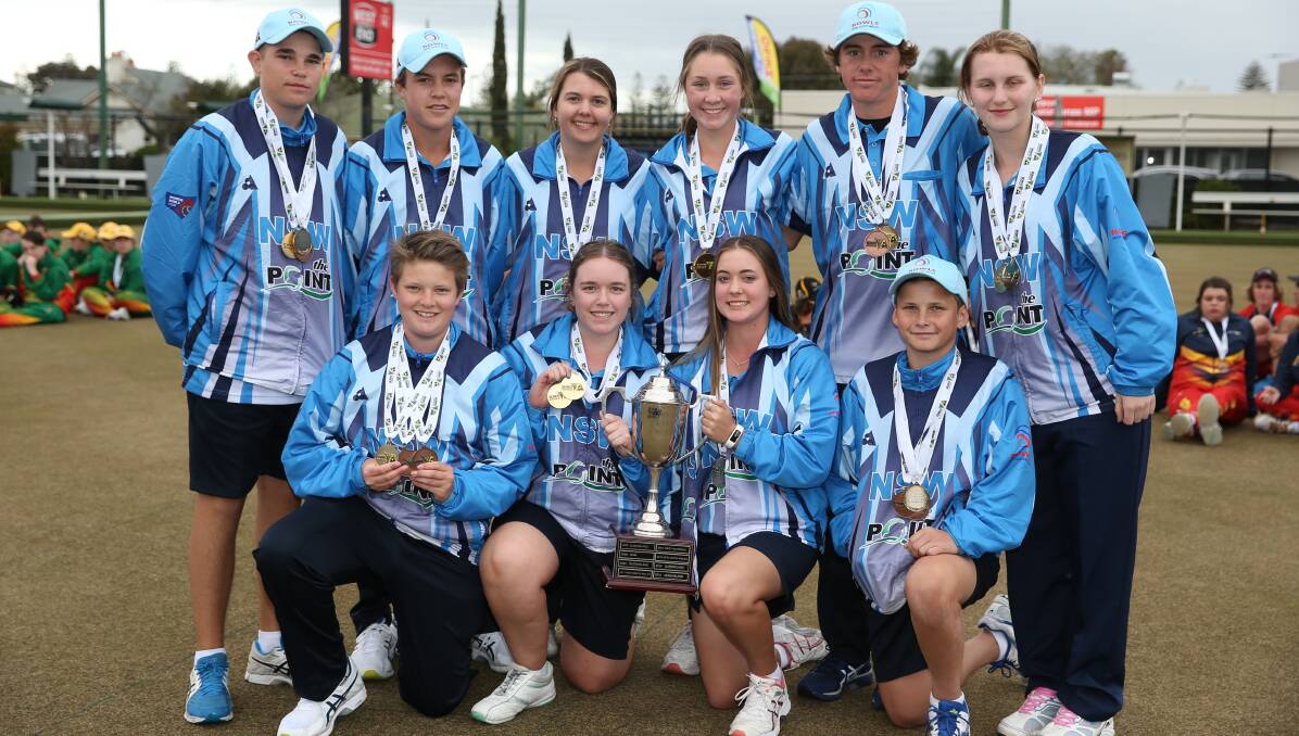 The winning NSW junior bowls team: Armidale's Briana Graham was part of the winning team. Photo: Bowls Australia. 