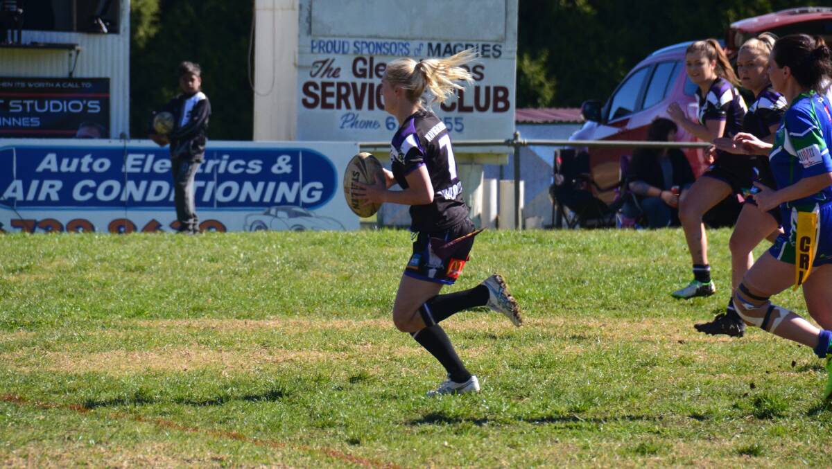 TOO GOOD: Kate Fakes scored one of the Magpies' three tries in a 16-0 win over against MacIntyre Warriors. 