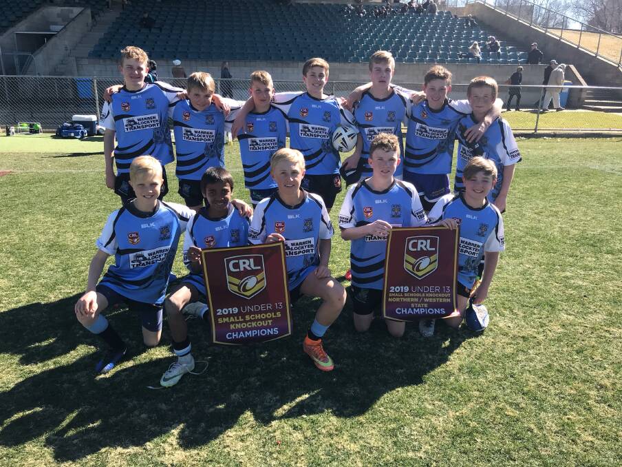 WINNERS: Guyra Central School's under-13 team won the Small Schools Country Cup. 