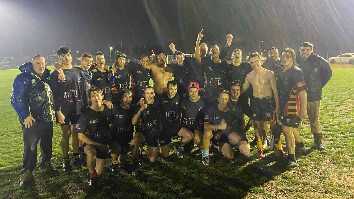 ECSTATIC: The Amidale under-18 side, dubbed the "Mighty Mongrels", have secured their most famous win - a defeat of Farrer's First XV