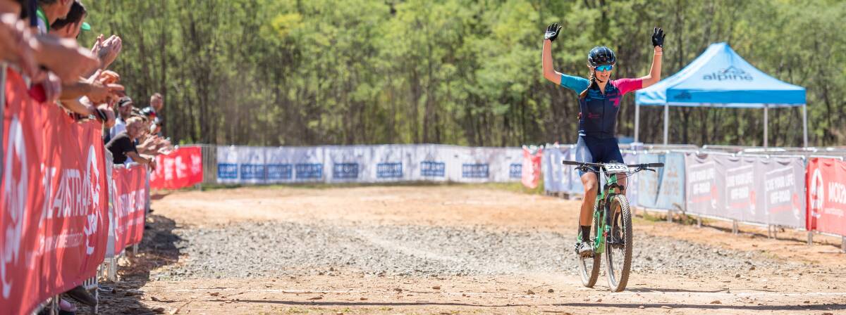 HALTED: Bella Hosking, along with her sister Katherine, were due to represent Australia at the World Mountain Biking Championships next month. Photo: Peter Hosking - Hixit. 