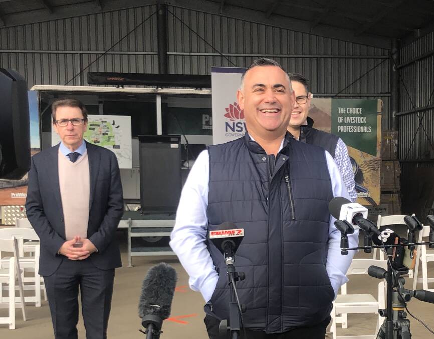Deputy Premier and Nationals MP John Barilaro was all smiles as he prepared to unveil the draft master plan for the Wagga Wagga Special Activation Precinct.