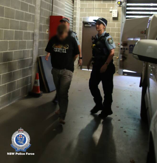 Charges: Police arrest the 27-year-old on Thursday in Sydney. Photo: NSW Police