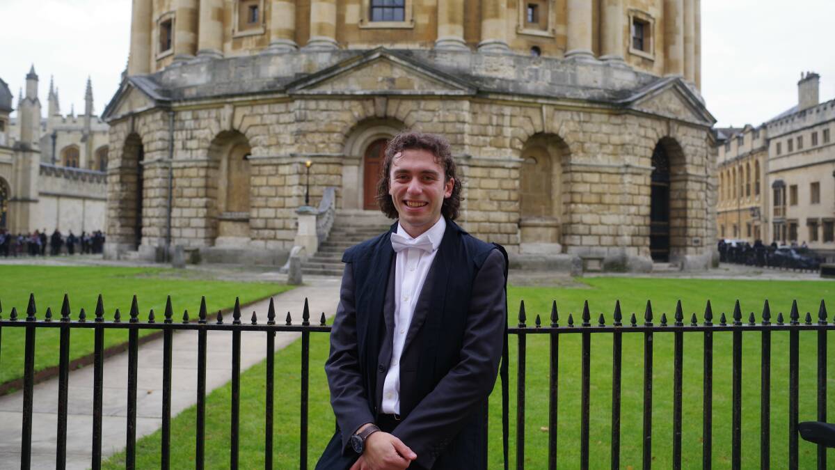 Marcus Dahl is in the UK studying a masters of law at the University of Oxford. Picture: Supplied
