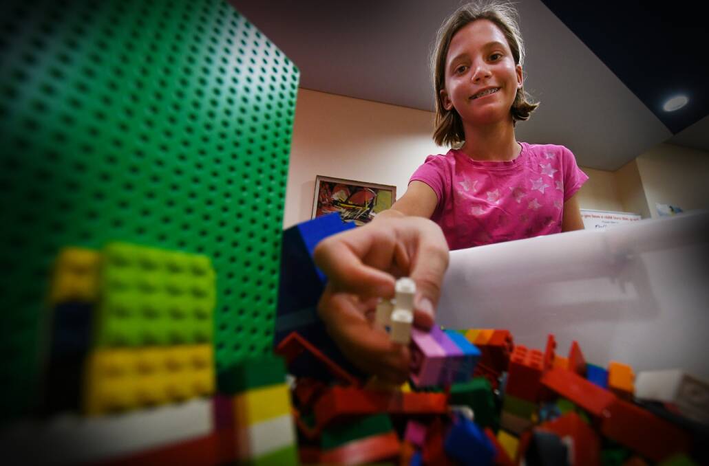 LEGO MASTER: Tamworth's Phillipa Mattheus took out first place in the week-long challenge with her creative builds. Photo: Gareth Gardner 300420GGB05
