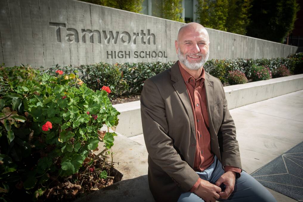 Tamworth High School principal Paul Davis is excited and motivated to pour time and passion into the job and community. Picture by Peter Hardin