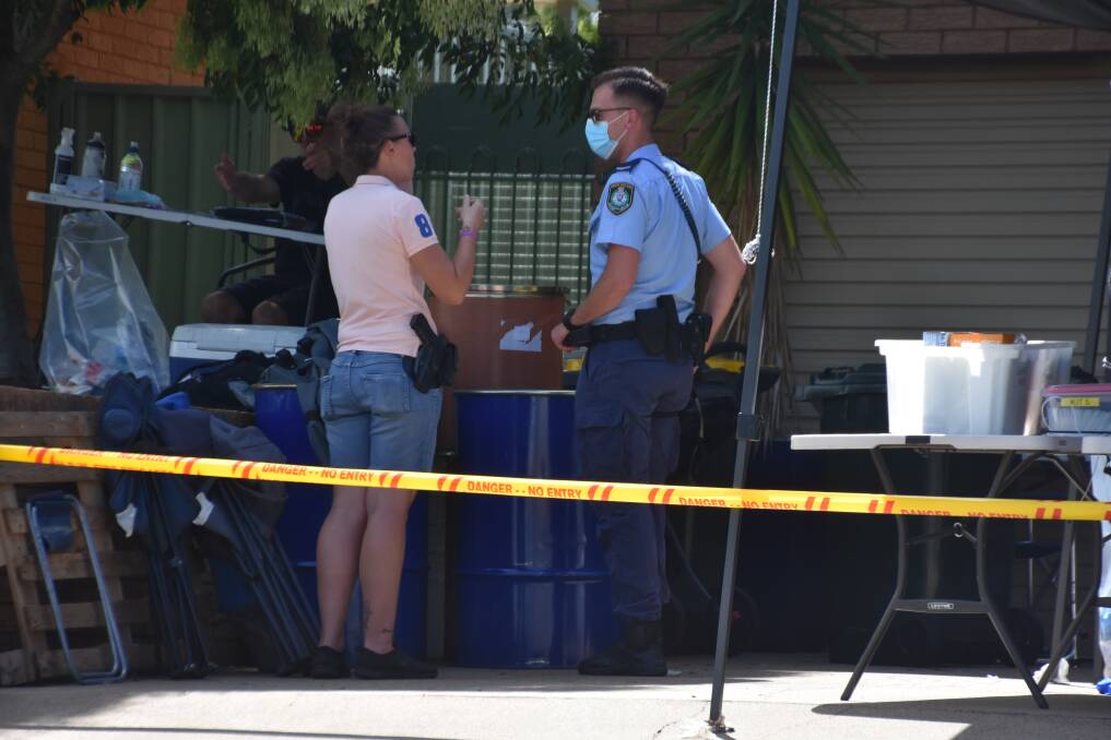 Police collected evidence at the home. Picture by Andrew Messenger