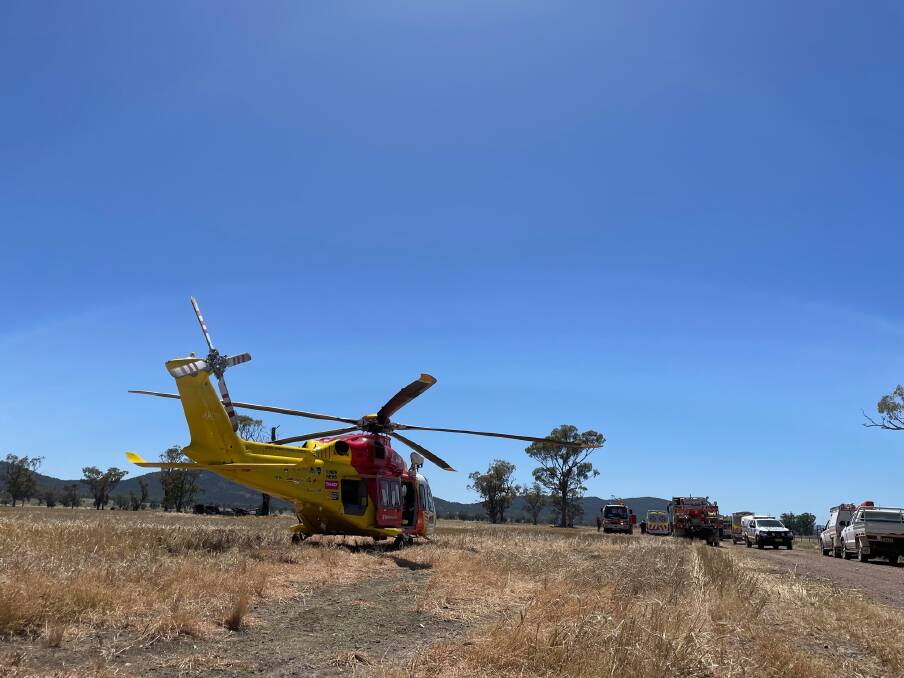 The Westpac Rescue Helicopter Service (WRHS) was tasked to the scene to airlift the teenager to hospital. Picture supplied by WRHS