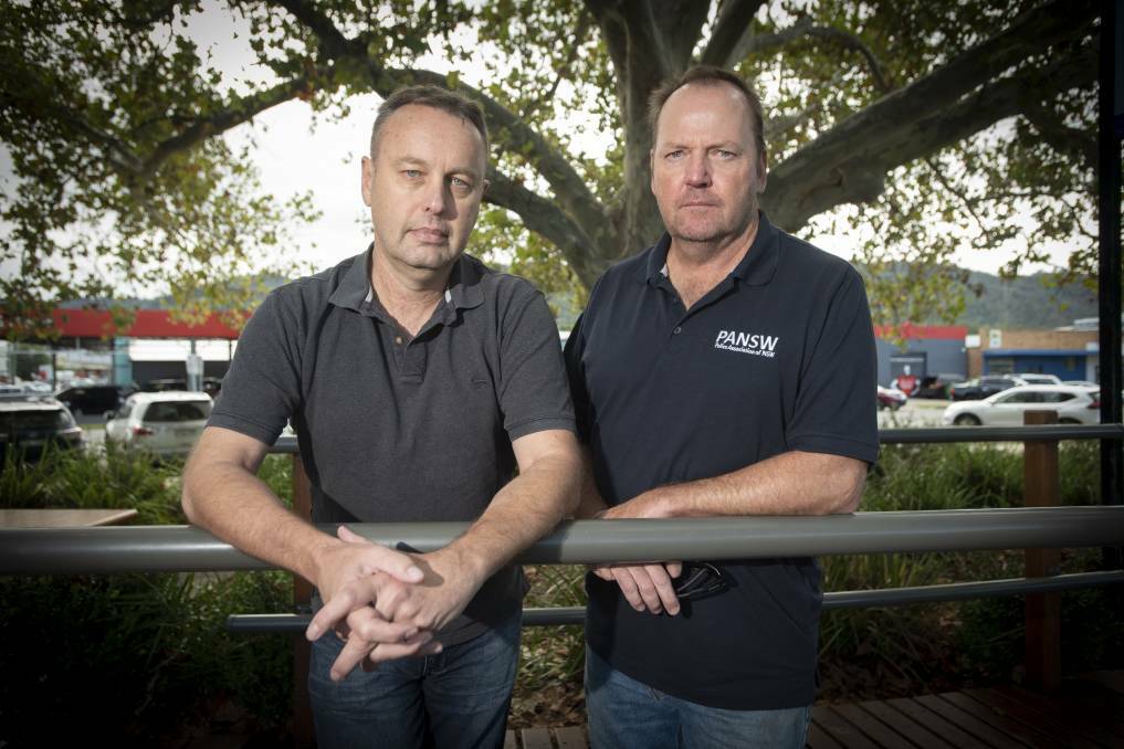 BACK THE BLUE: Police union branch vice chair Terry Melville and chair Brian Pegus feared a catastrophe would be on the cards if crime resources didn't come. Photo: Peter Hardin