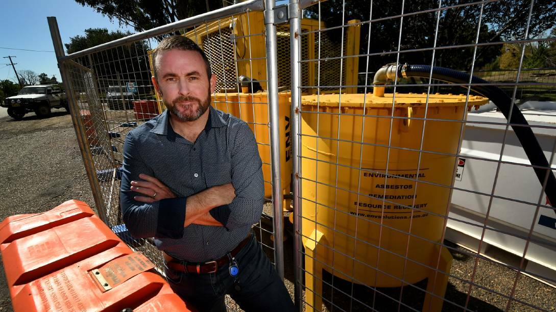 INVESTIGATIONS: Tamworth Regional Council director of compliance Ross Briggs at the site of the Duri fuel leak last year. Photo: Gareth Gardner