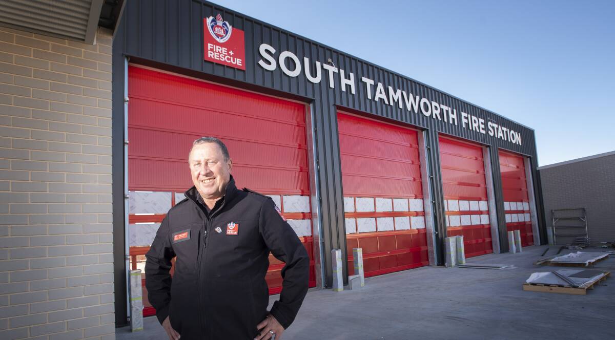 RARING TO GO: Superintendent Tom Cooper is keen to make the move to a brand new state-of-the-art fire station on The Ringers Road next month. Photo: Peter Hardin 170620PHC007