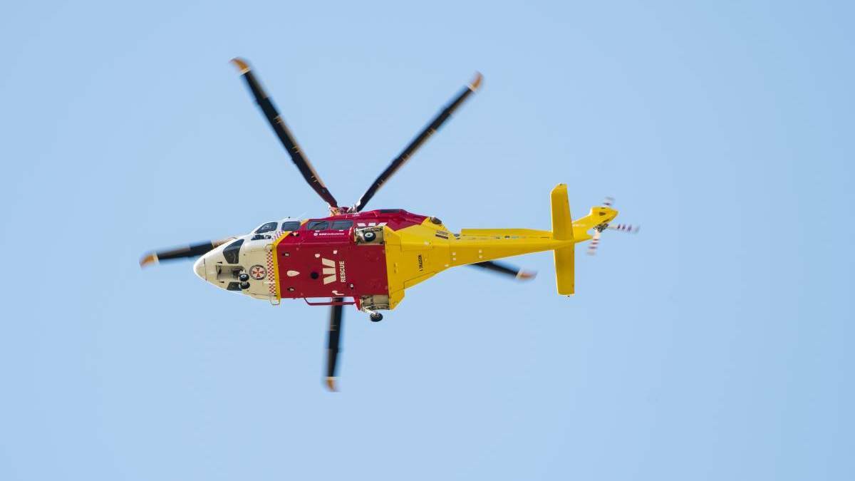 EMERGENCY: The rescue chopper was called to airlift a 59-year-old man after a tree felling incident. Photo: File