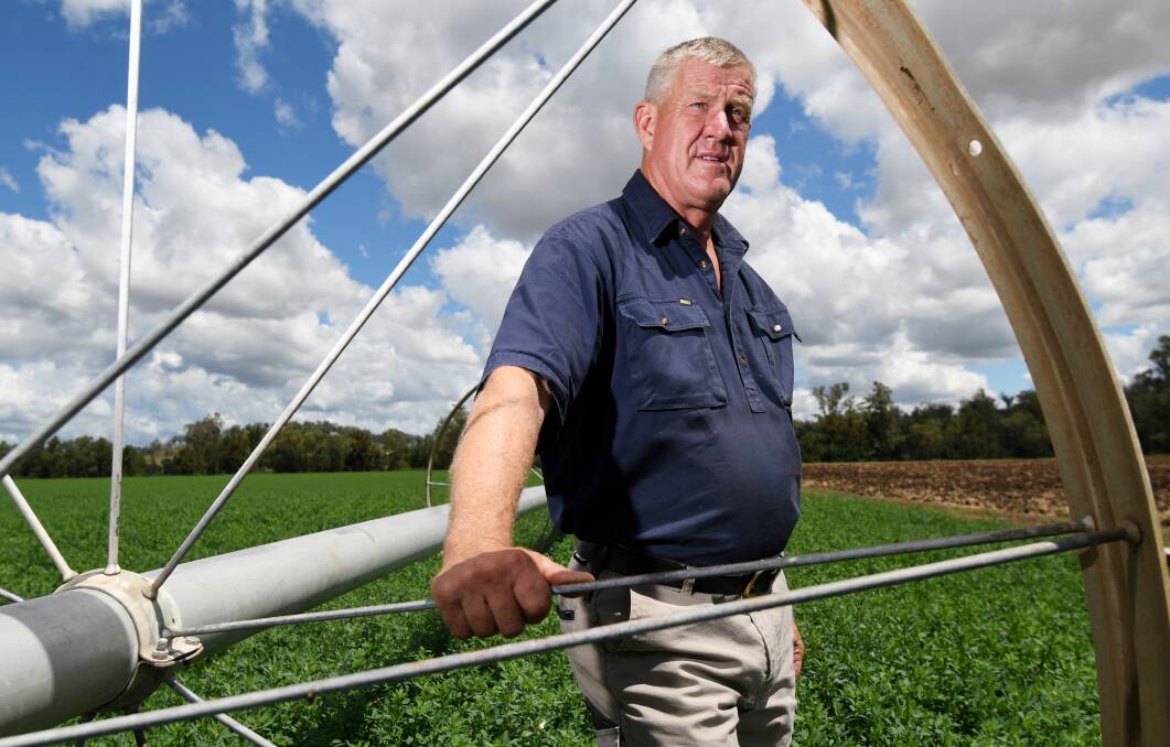 SHARING: Irrigator Stuart Garland said the recent water allocation had given him confidence, and he hoped more water would come. Photo: Gareth Gardner