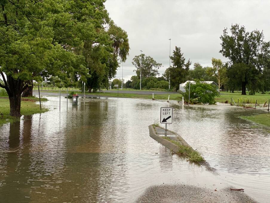 FLOODED: Roads have been closed across the region due to flooding, and water has drenched Tamworth's riverside park area. Photo: Supplied