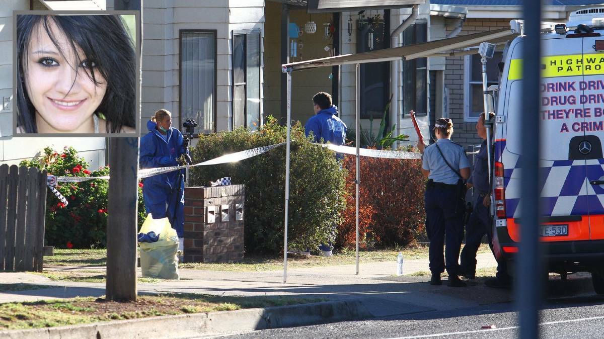 MURDER CASE: Police examined the Robert Street unit in Tamworth in the days after the body of Teah Luckwell, inset, was found inside. Photos: File