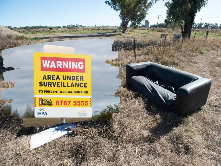 DUMPED: Illegally dumping waste will cost several locals thousands of dollars after they were caught on surveillance footage. Photos: Peter Hardin