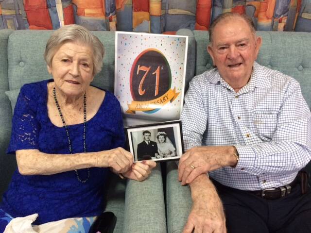 LONG LOVE: Tamworth couple Elaine and Bill Edmunds marked the major marriage milestone of 71 years last week. Photo: Supplied